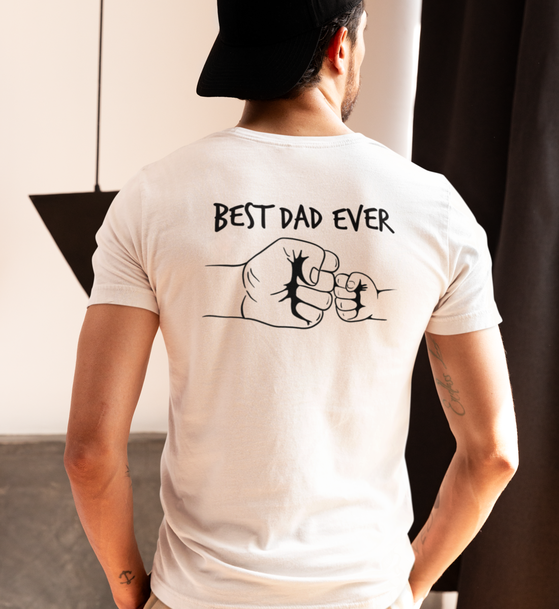 Best dad ever Backprint  - Bio T-Shirt